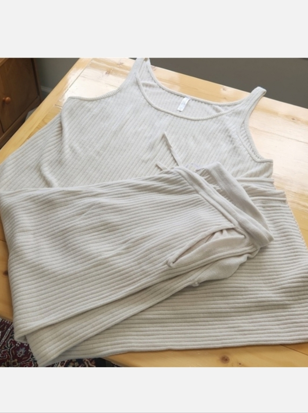 Tranquil & True Lounge Pj Set Ribbed Super Soft Top 3X Pants 2X